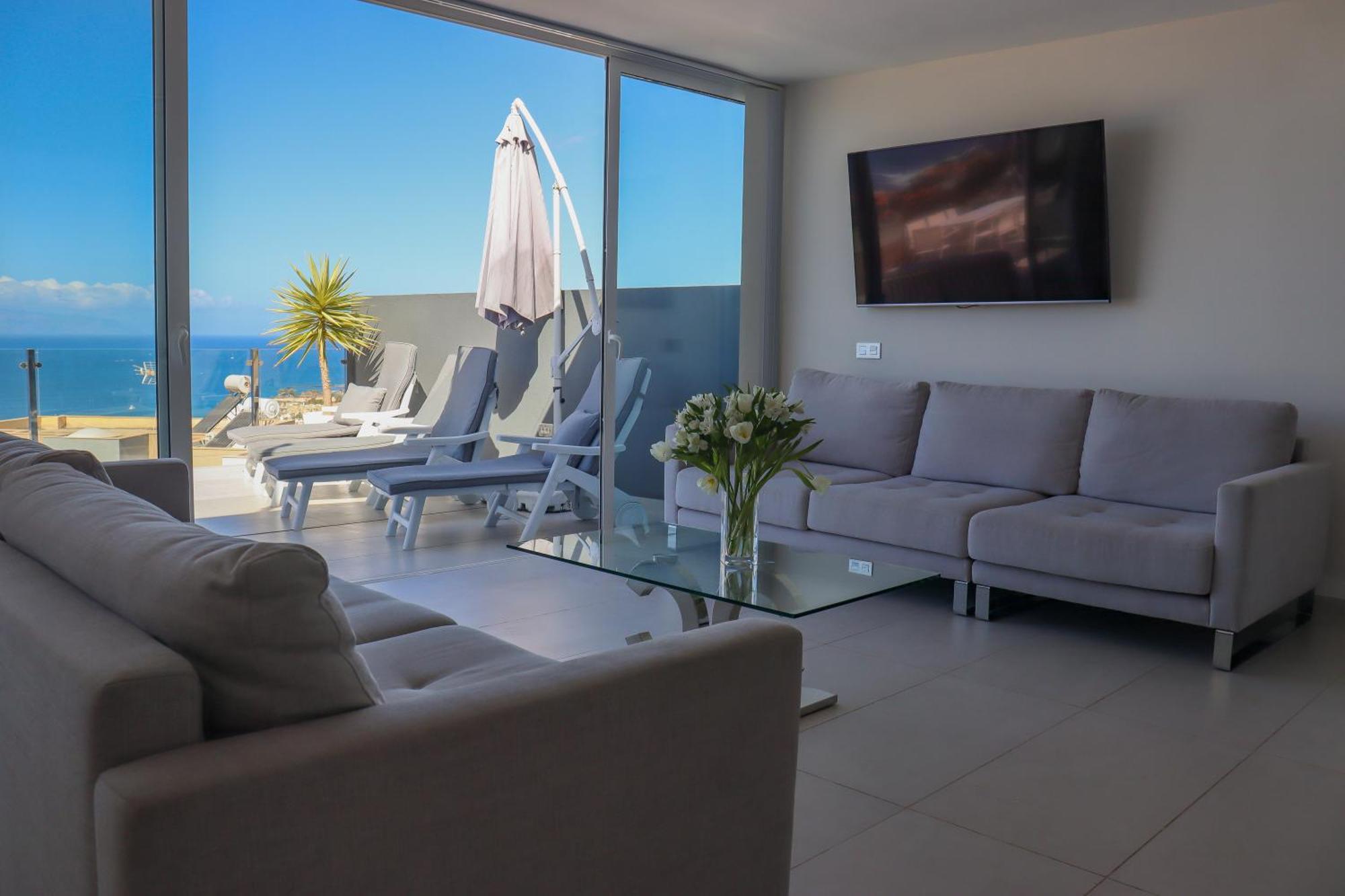 Azure Sky Villa - Panoramic Ocean View, Luxury, San Eugenio Costa Adeje  ภายนอก รูปภาพ